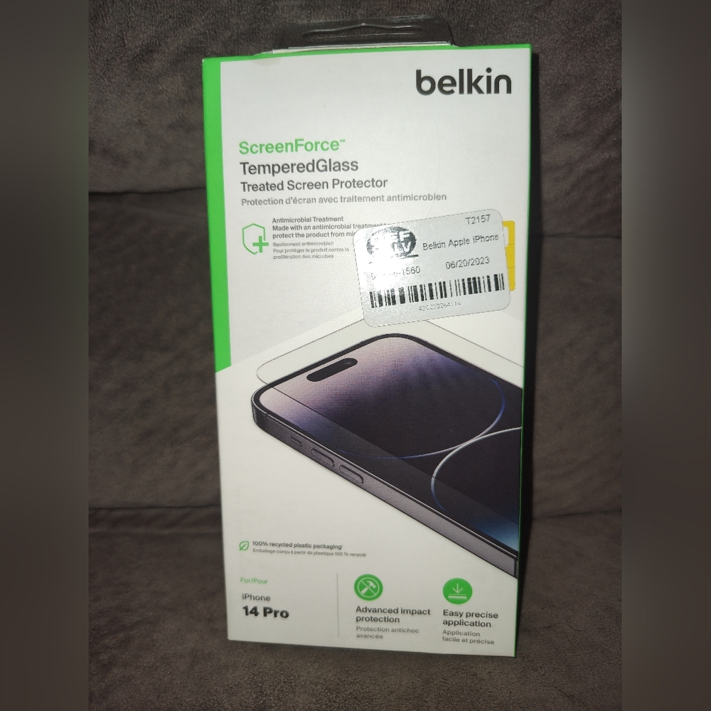 Belkin ScreenForce Tempered Glass Treated Protector for iPhone 14 Pro